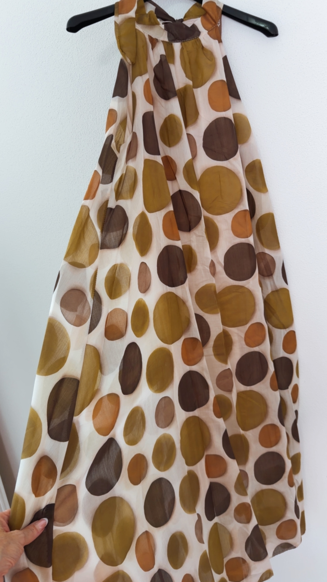 Polka Dots Kleid Zakynthos – Made in Italy | Passend bis zu einer guten Größe 42