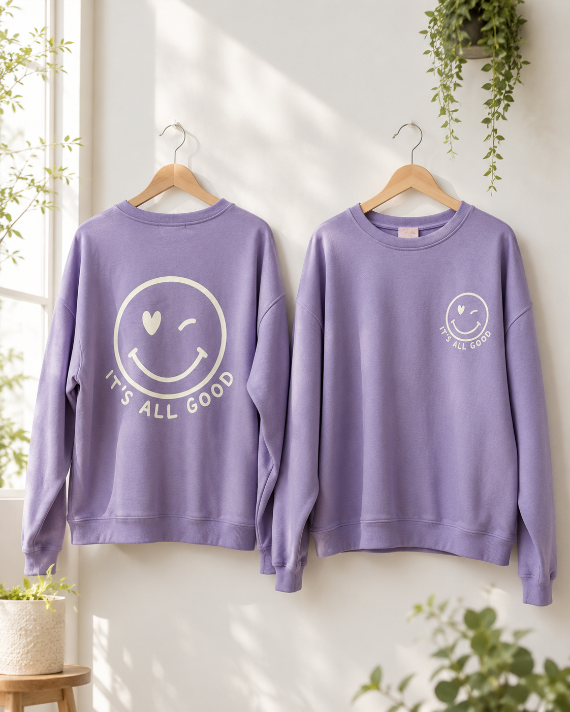 Sweatshirt „Happy Vibes NINA“ – Made in Italy