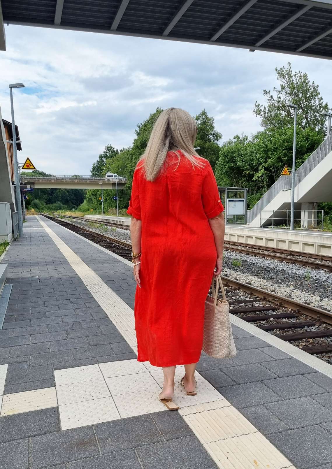 LINEN DESS WILMA KORALLE 34-42 Made in Italy Leinen Kleid Long Bluse Mantel LINEN DESS WILMA KORALLE 34-42 Made in Italy Leinen Kleid Long Bluse Mantel