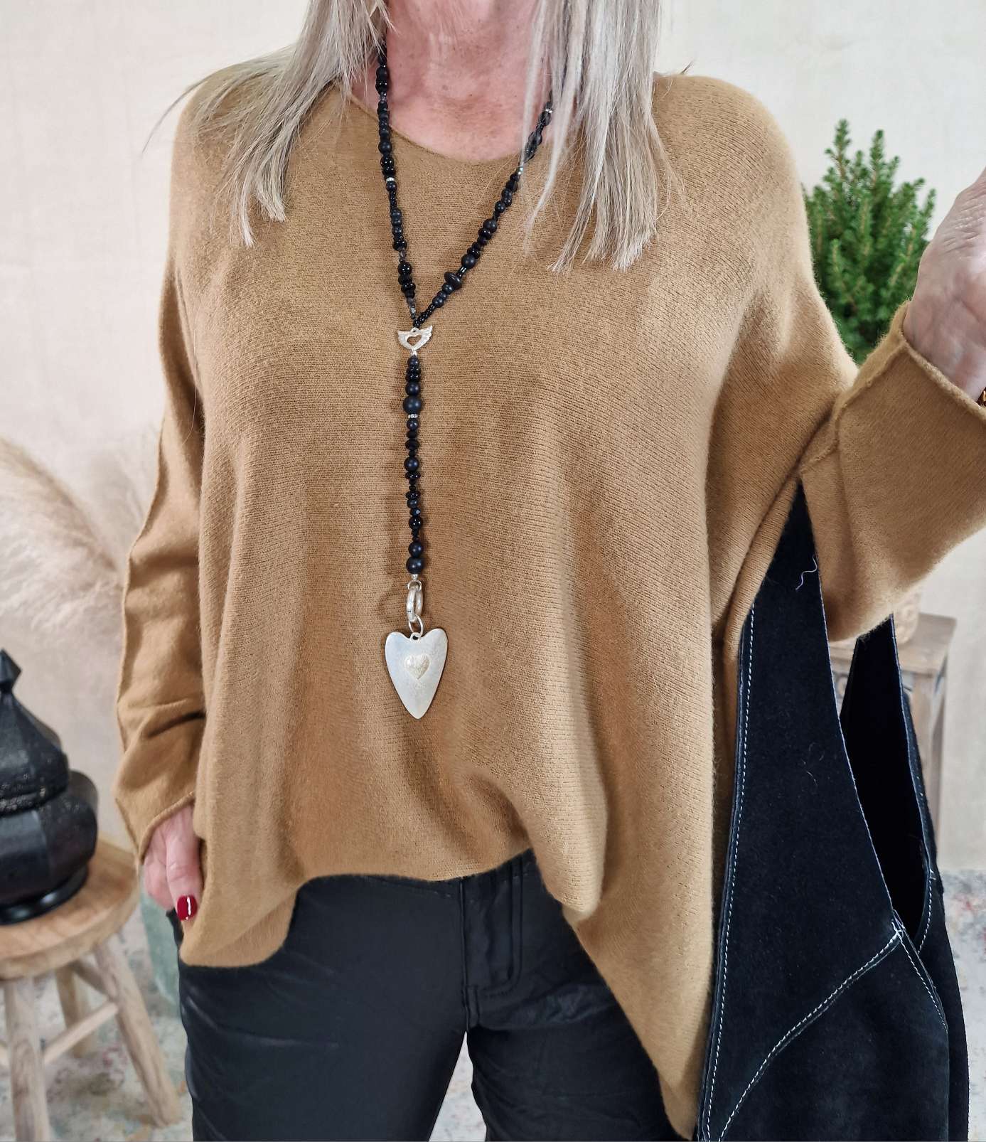 LIGHT KNIT SWEATER MARION CAMEL 34-42/44 Made in Italy Strickpullover Longsleeve LIGHT KNIT SWEATER MARION CAMEL 34-42/44 Made in Italy Strickpullover Longsleeve