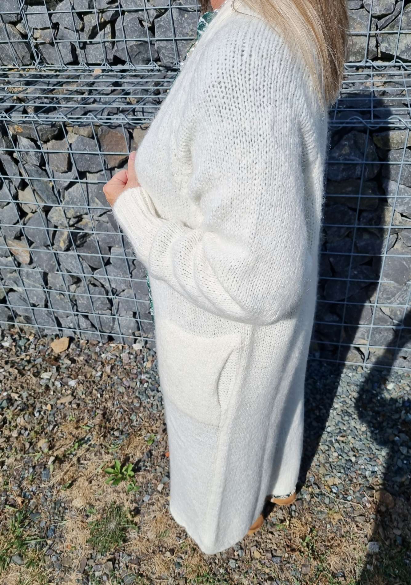 EDLER KNIT CARDIGAN CHRISTIN WOLLWEISS MOHAIR 34-42 Made in Italy Strickjacke Strickmantel Mantel EDLER KNIT CARDIGAN CHRISTIN WOLLWEISS MOHAIR 34-42 Made in Italy Strickjacke Strickmantel Mantel
