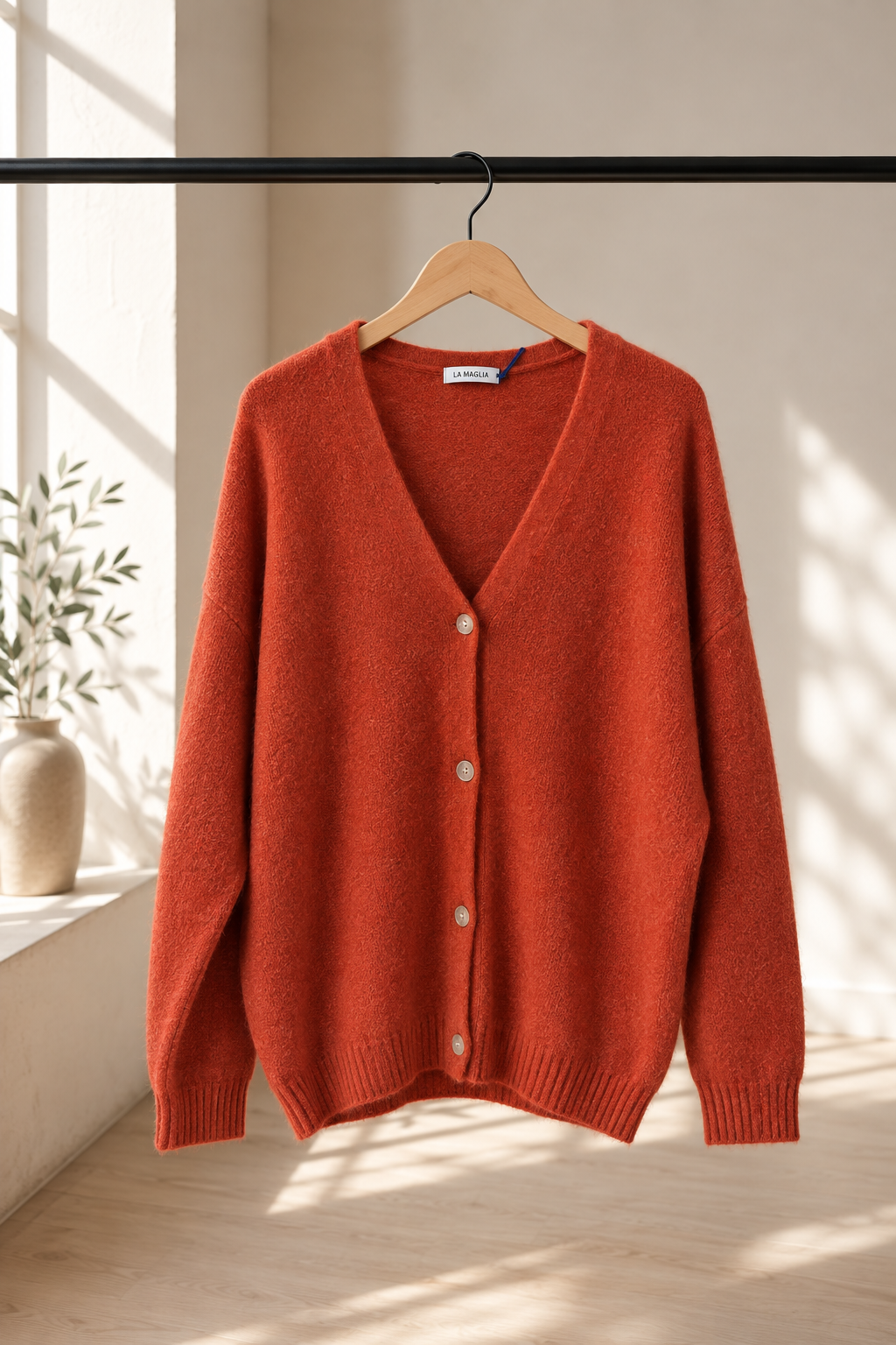 Agnetha – Oversize Alpaka Strickjacke | Made in Italya Cardigan  34-44