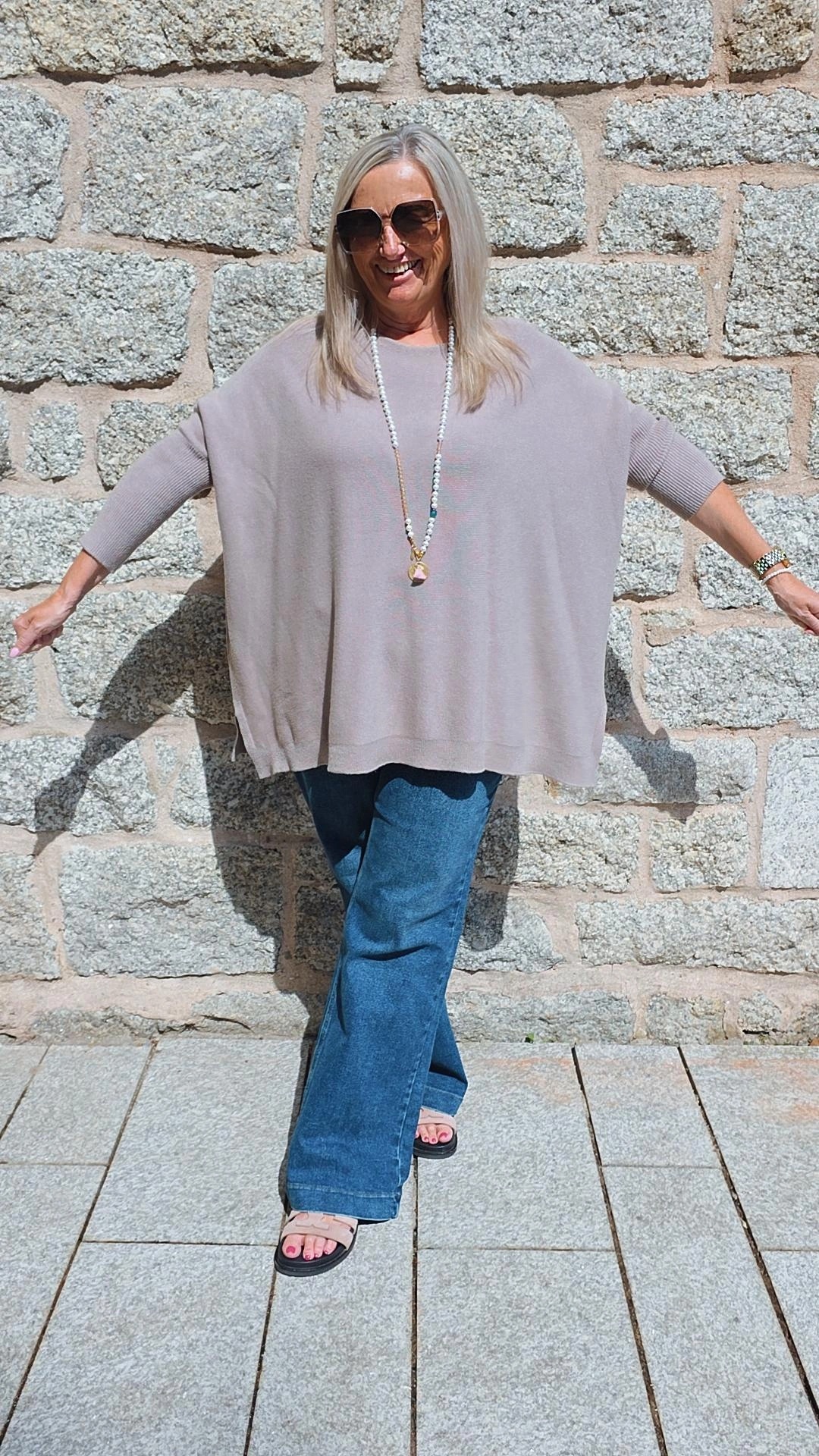 OVERSIZE KNIT SWEATER SIGRID Made in Italy 34-48/50 Strick Pullover