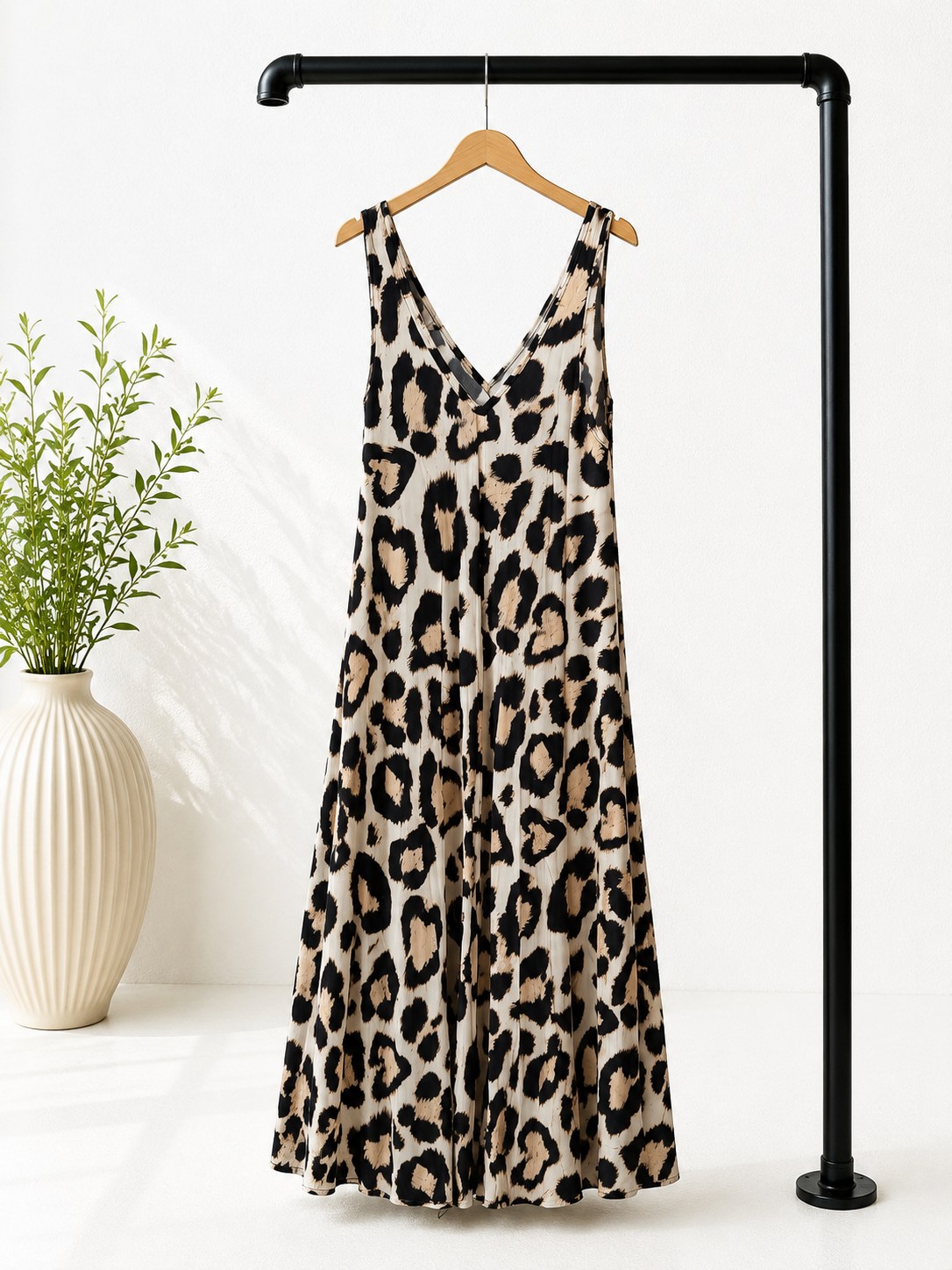 Kleid Kongo – Made in Italy  Trendiges Leo-Kleid mit Taschen | Passend bis Größe 42/44