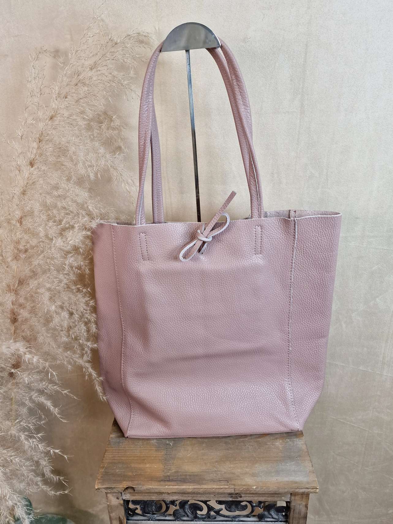 BASIC LEDER SHOPPER MARA NUDE Made in Italy Ledertasche Tasche BASIC LEDER SHOPPER MARA NUDE Made in Italy Ledertasche Tasche