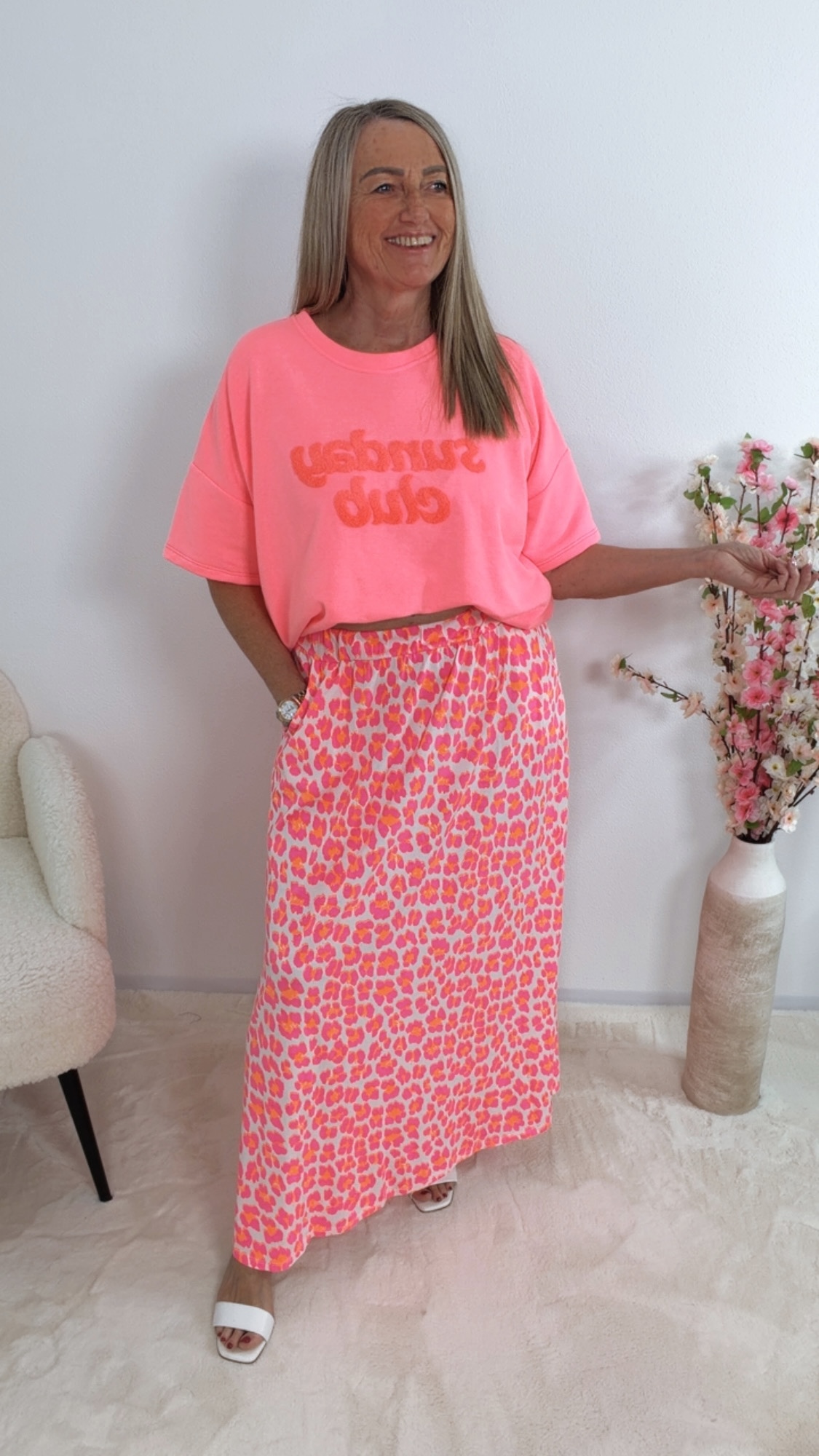 🧡✨ Sweatshirt T-Shirt Soliviana Sunday Club Made in Italy 34-42/44