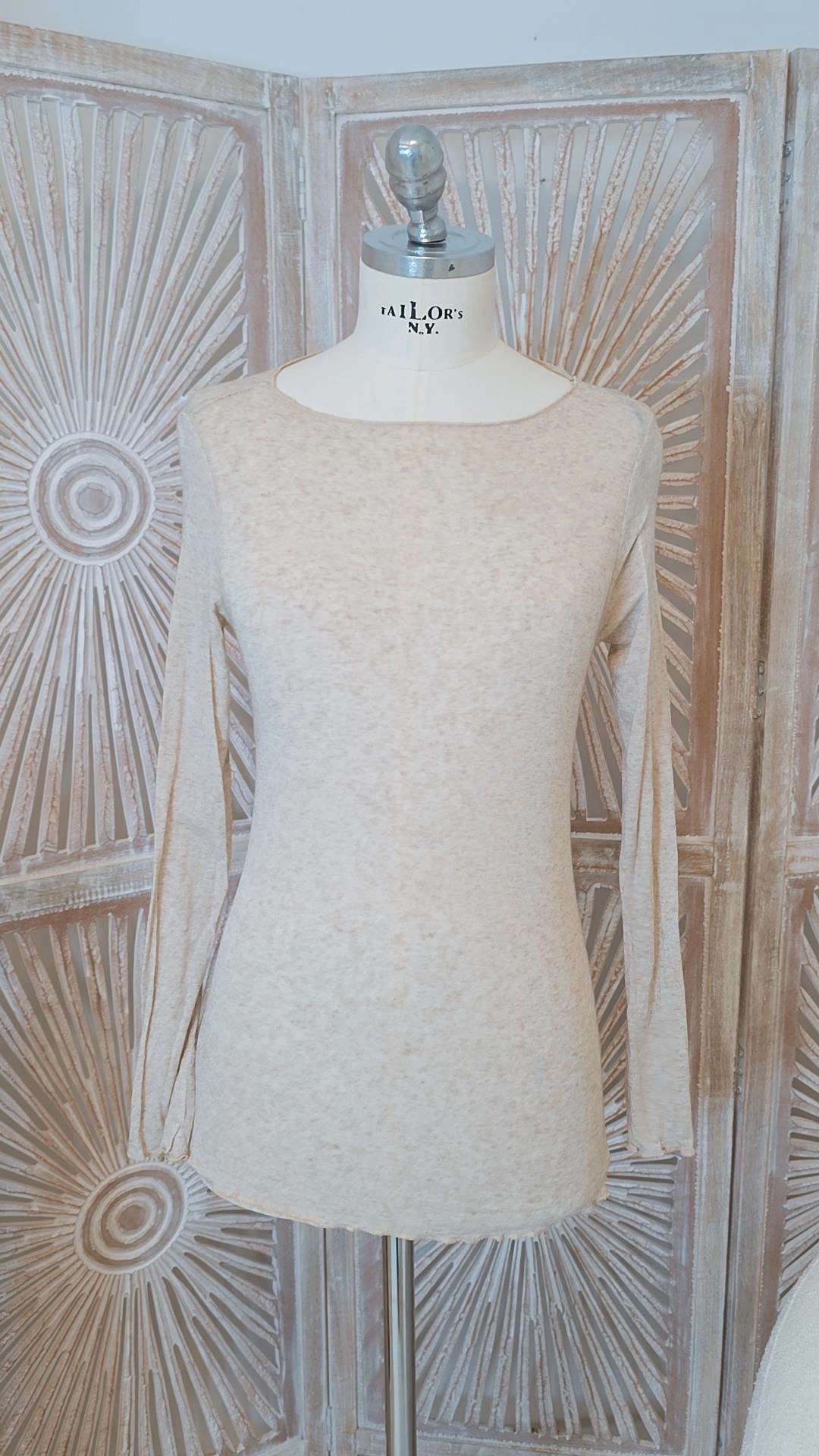 CASHMERE LONGSLEEVE SHIRT QUEEN LANGARM UNI 34-40/42 Made in Italy