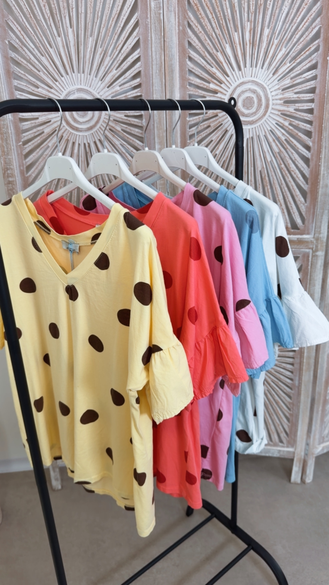 Polka Dots-Shirt „Bellagio“ – Made in Italy 🌸 Größe 34 bis 40/42