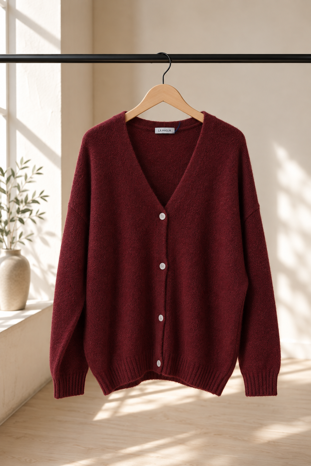 Agnetha – Oversize Alpaka Strickjacke | Made in Italya Cardigan  34-44