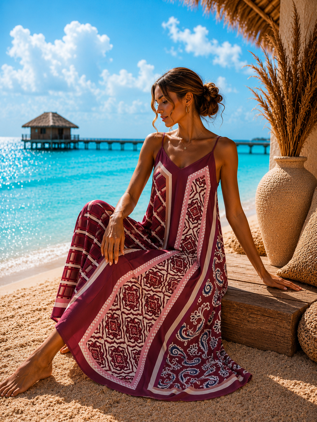 Maxikleid Cordelia Seide mit raffiniertem Wendedesign Made in Italy 34-40/42