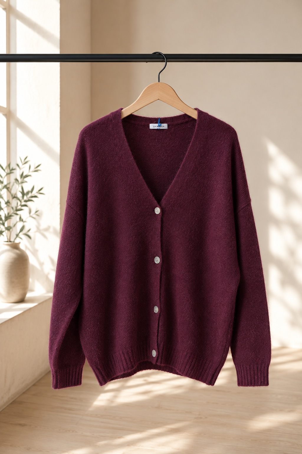 Agnetha – Oversize Alpaka Strickjacke | Made in Italya Cardigan  34-44
