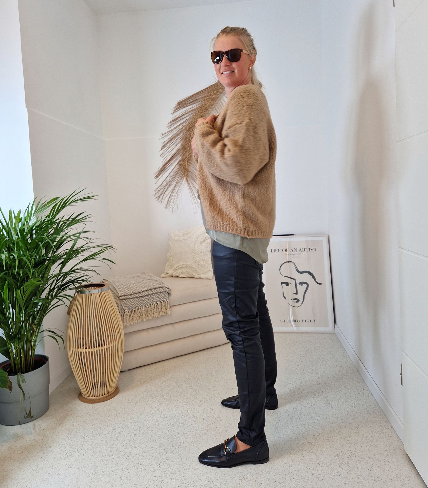 KNIT CARDIGAN MILLY CAMEL 34-42 Made in Italy kurze Strickjacke KNIT CARDIGAN MILLY CAMEL 34-42 Made in Italy kurze Strickjacke