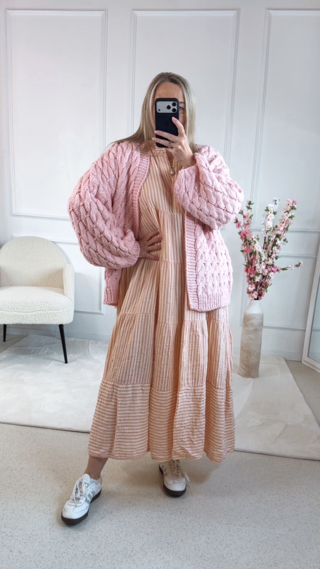 SOFTE STRICKJACKE MAYA  Italy Style Gr 34-42 Cardigan Zopfmuster