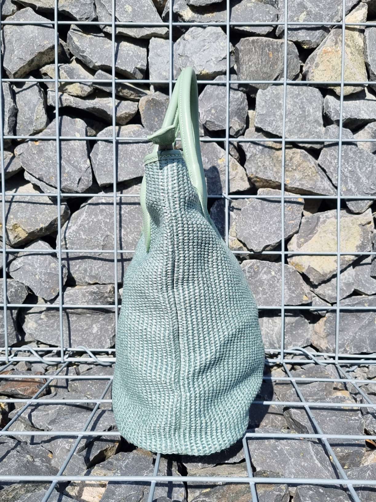 BAST SHOPPER ARIA MINT Leder Tasche Shopping Bag Umhängetasche Made in Italy BAST SHOPPER ARIA MINT Leder Tasche Shopping Bag Umhängetasche Made in Italy