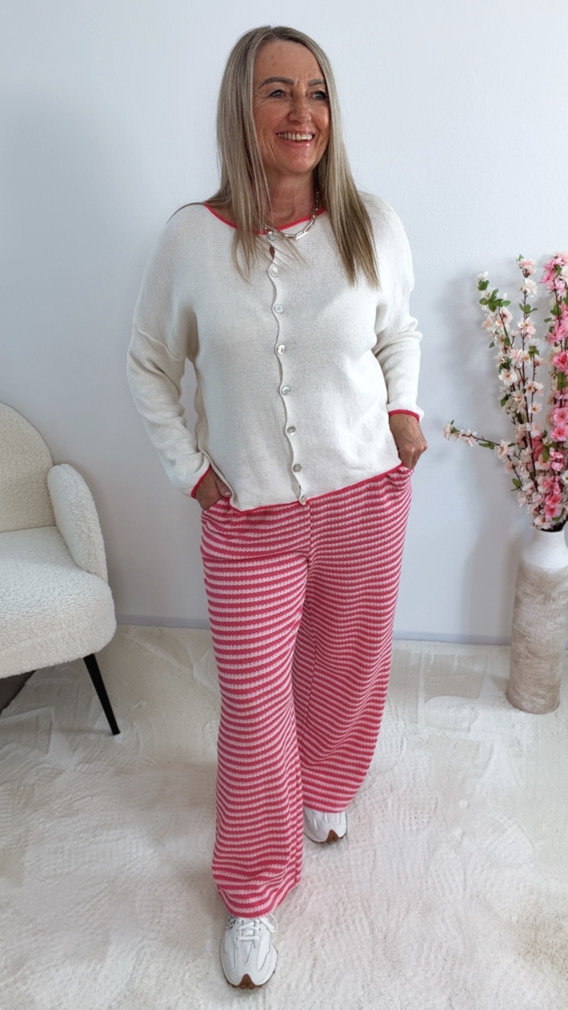 🌈🌿Strickjacke Liorena Made in Itlay 34-42 Cardigan