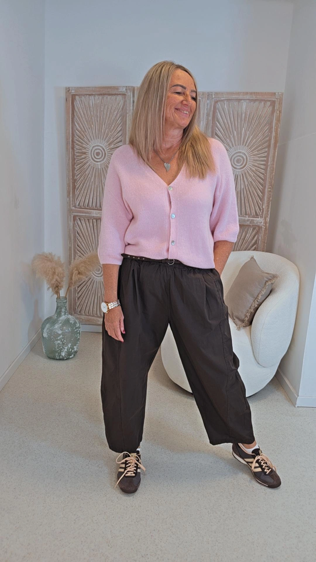 CHINO HOSE FILIZ MIT GÜRTEL 34-42 Made in Italy 