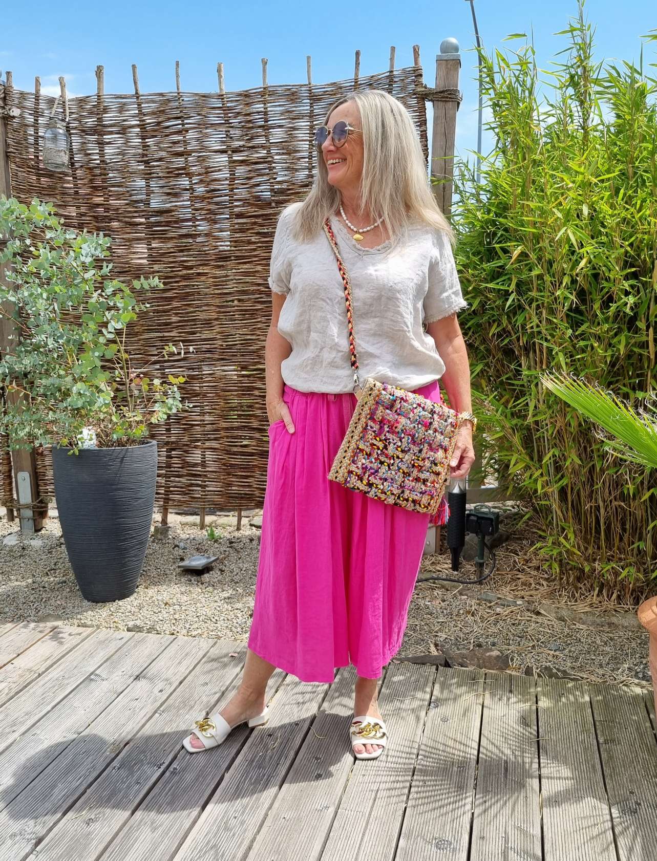 LINEN JOGPANT LISA PINK 34-40 CULOTTE Made in Italy Leinen Hose PANT Sommerhose Hosenrock LINEN JOGPANT LISA PINK 34-40 CULOTTE Made in Italy Leinen Hose PANT Sommerhose Hosenrock