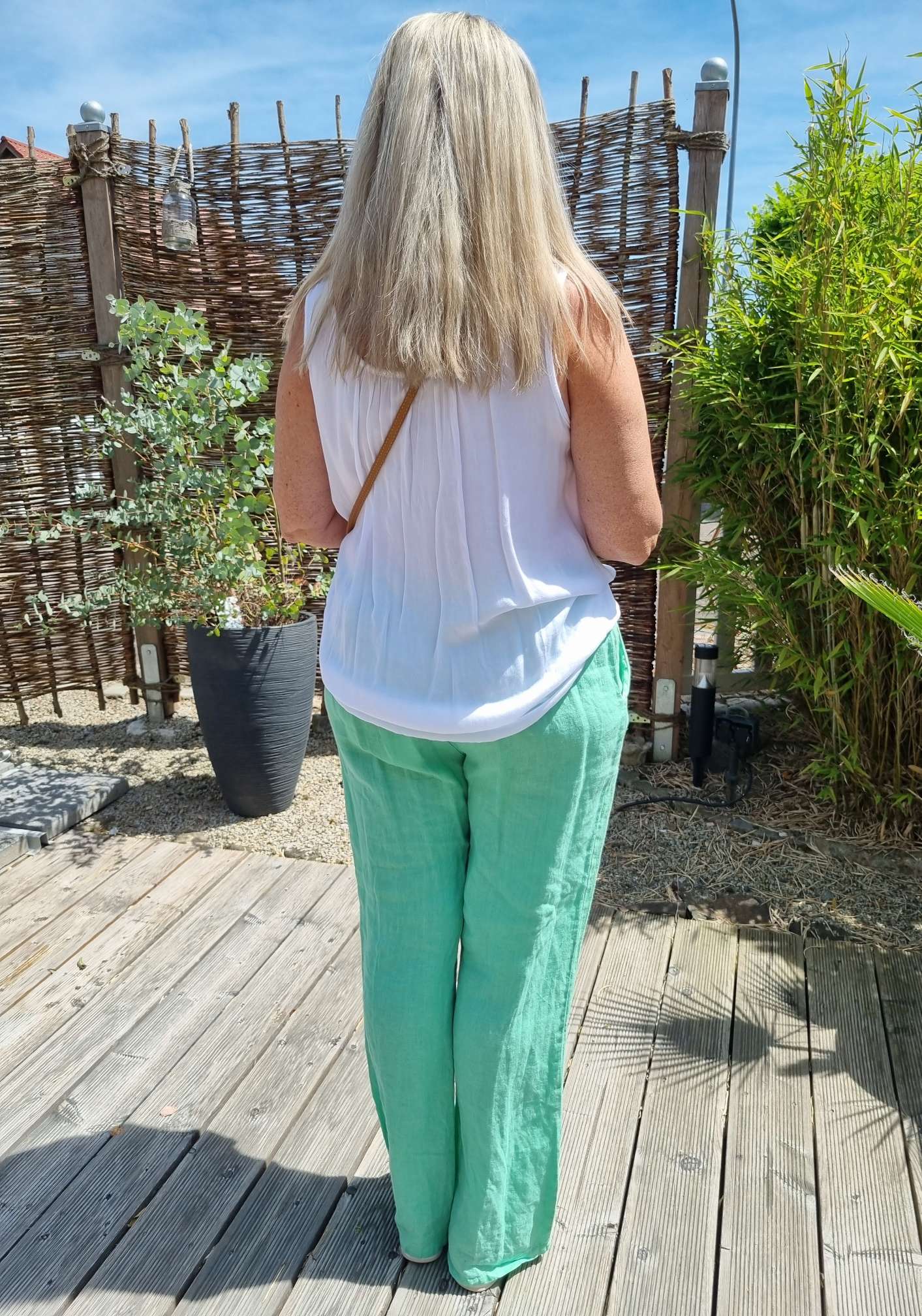 LINEN JOGPANT ALMA GRÜN 34-42 Made in Italy Leinen Hose PANT Sommerhose LINEN JOGPANT ALMA GRÜN 34-42 Made in Italy Leinen Hose PANT Sommerhose
