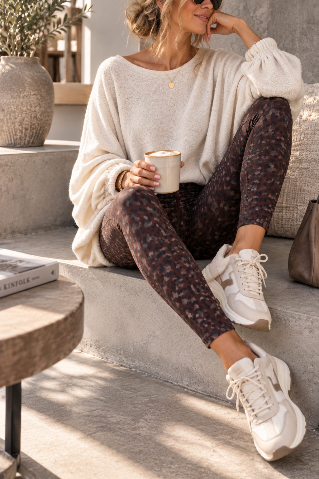 🐆 Leo Love Leggings ESPRESSO Variantenartikel LG0123 Made in Italy Butterstoff