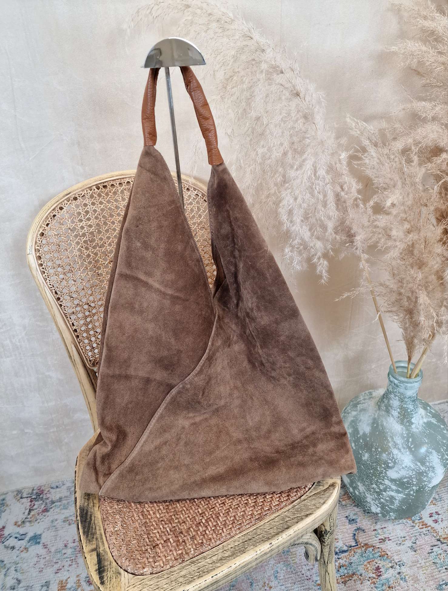 WILDLEDER SHOPPER RENATE TAUPE Made in Italy Leder Tasche Shopping Bag versch. Farben WILDLEDER SHOPPER RENATE TAUPE Made in Italy Leder Tasche Shopping Bag versch. Farben