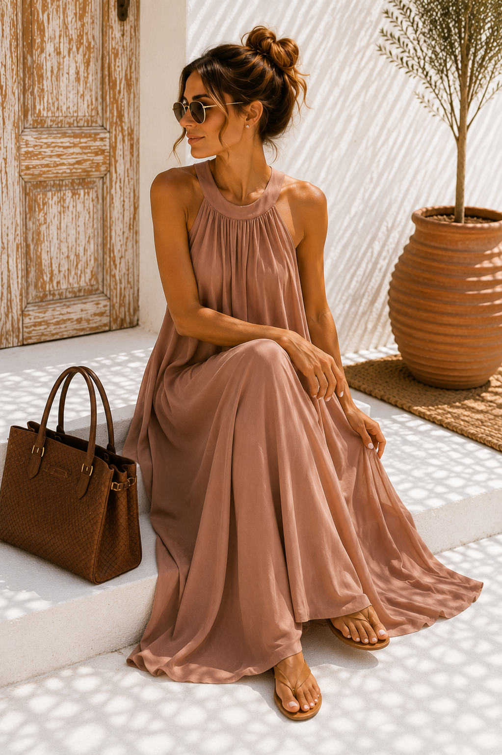 Kofferkleid Kleid „Amboseli“ lang – Dein stilvoller Begleiter für jeden Sommertag Made in Italy Gr 34-42