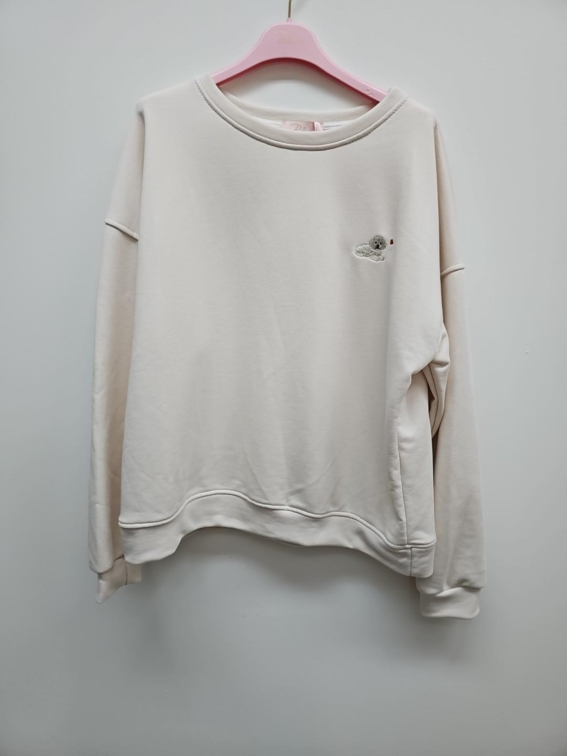 Sweatshirt Uni Luni Hund Stickerei Made in Italy 34-42 Sweater
