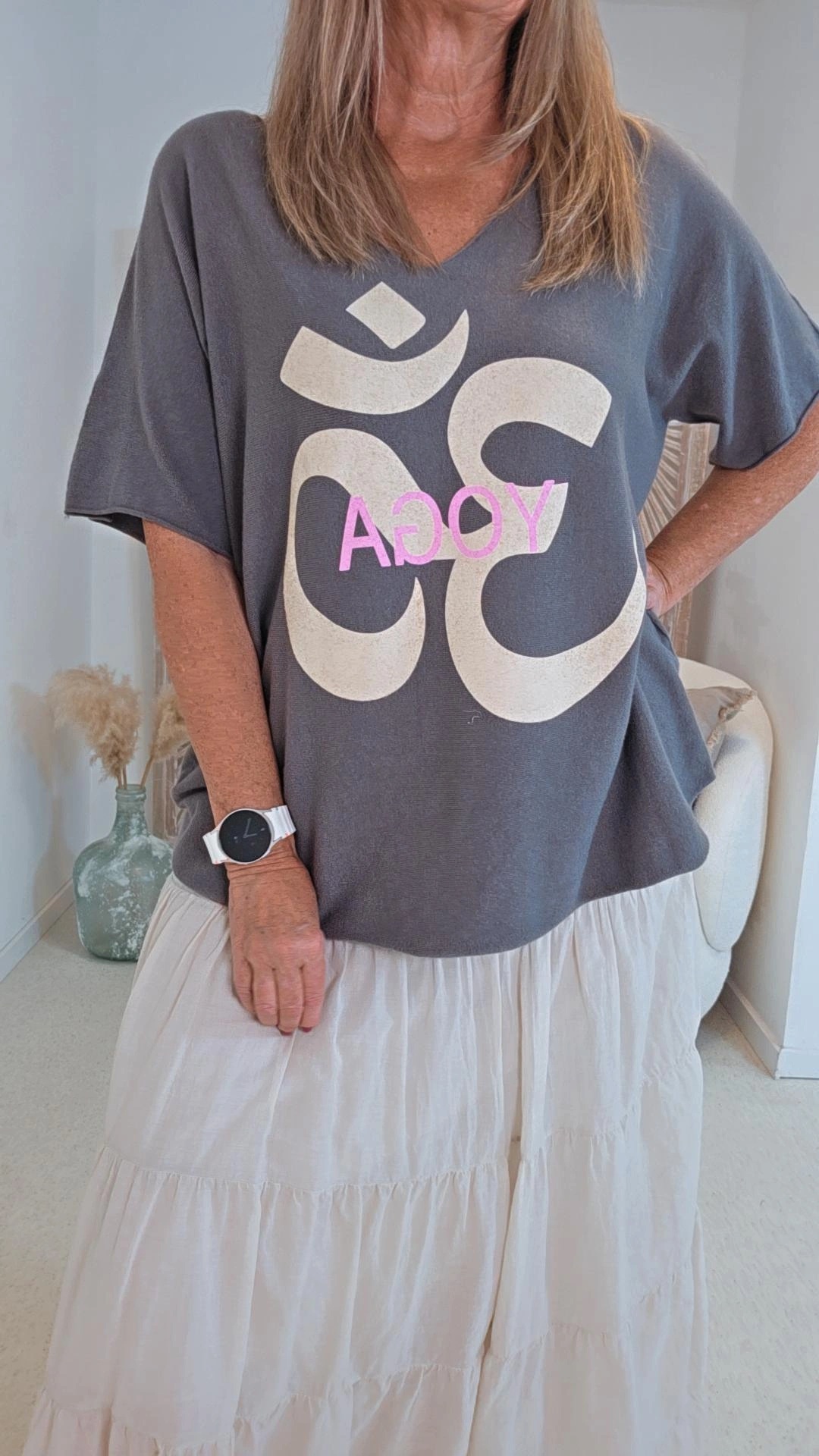 OVERSIZE PULLOVER LANESSA YOGA Made in Italy 34-46
