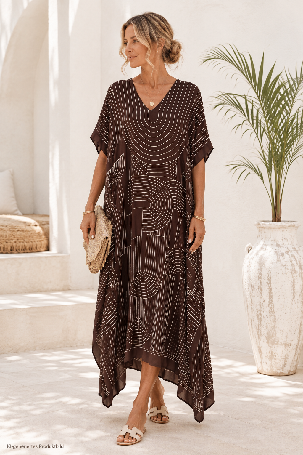 Maxi-Kleid Viskose-Seidenkleid Vanessa Made in Italy Gr. 34-42/44