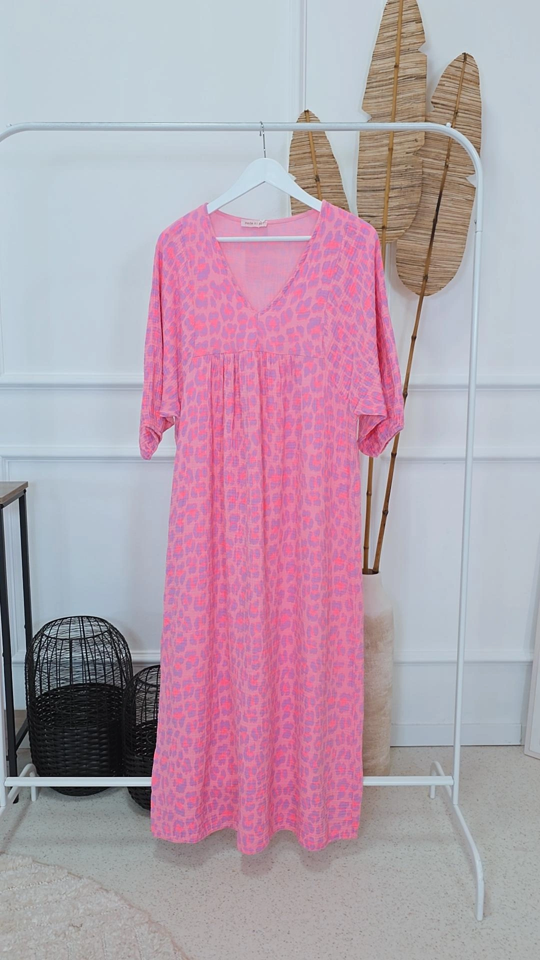 MUSSELIN OVERSIZE DRESS  MOMBASA NORMAL SIZE  LEO Kleid Made in Italy 34-42/44