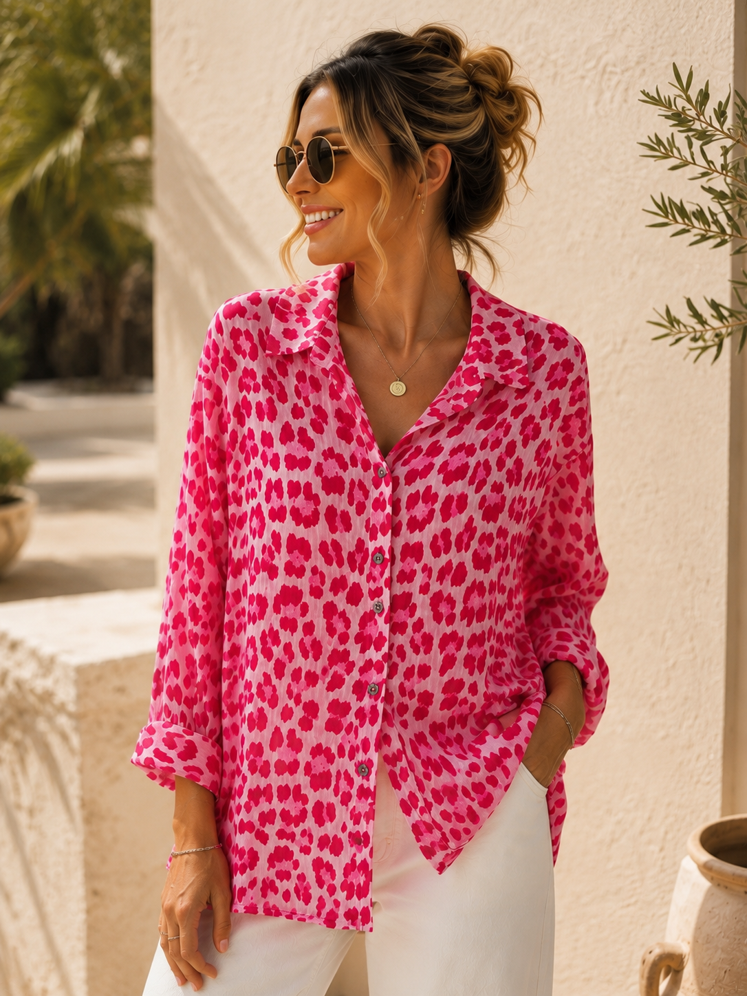 Bluse Musselin Leo Kiano Made in Italy 34-42/44
