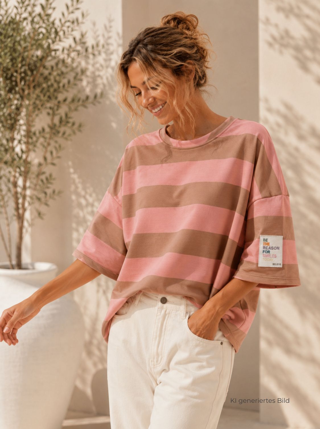Buttersoft-Shirt „Jule“ Made in Italy passt bis Gr. 44 Streifen