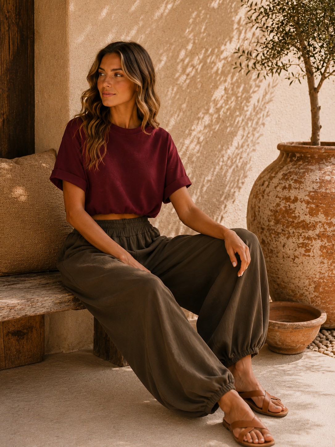 Cropped Butterstoff-Shirt Eleni Made in Italy 34-40/42