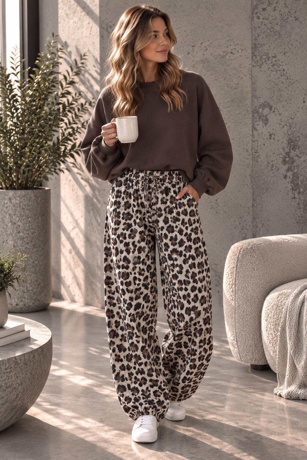 Ballon-Jogpant lässige Basic Pants für jeden Tag I JP0140 I Made in Italy 34-42/44