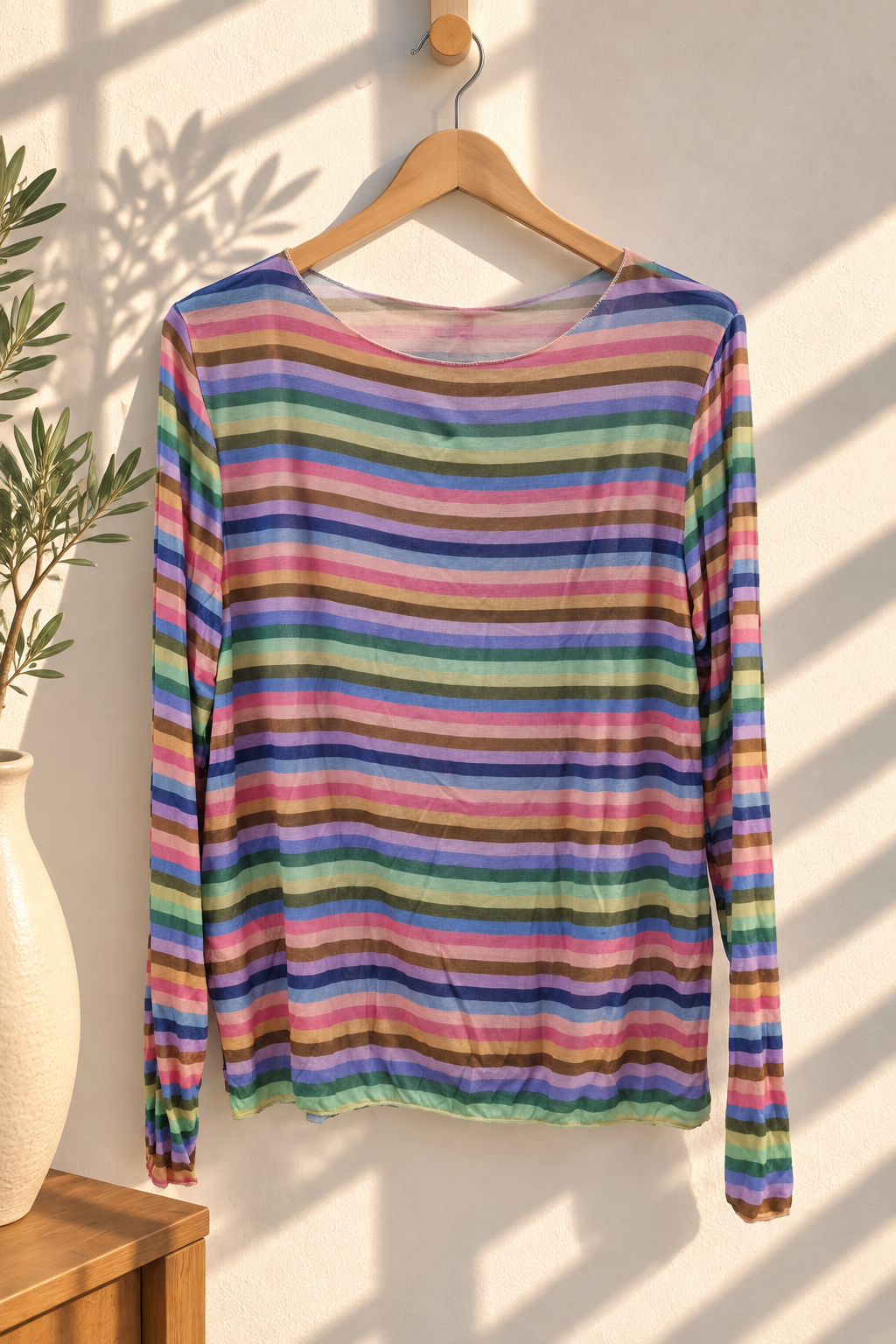 Cashmere-Shirt im Streifenlook – Made in Italy CS0087 bis ca. Gr. 42
