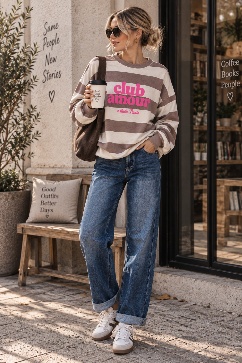 SW0118 Streifen-Sweater Paris I 34-42 I Made in Italy