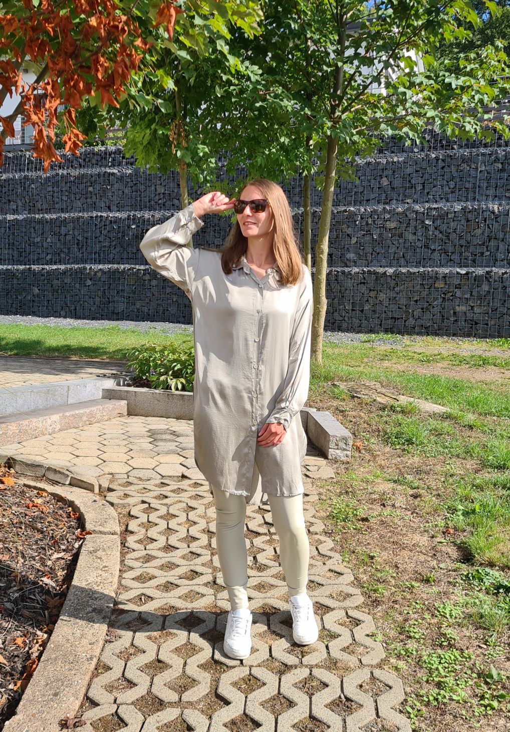 OVERSIZE BLUSE BIANCA GRAU BEIGE 34-42 Made in Italy Longbluse Hemd OVERSIZE BLUSE BIANCA GRAU BEIGE 34-42 Made in Italy Longbluse Hemd