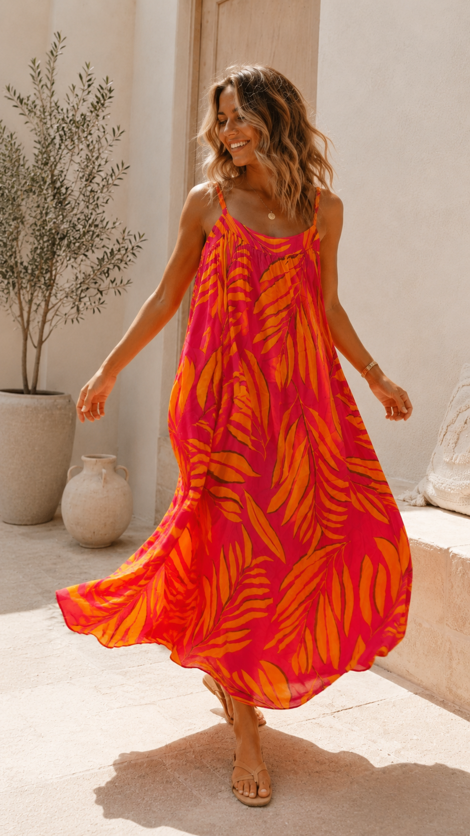 Maxikleid „Zahara“ – Exotische Leichtigkeit trifft italienischen Chic 🌴Made in Italy 34-42/44