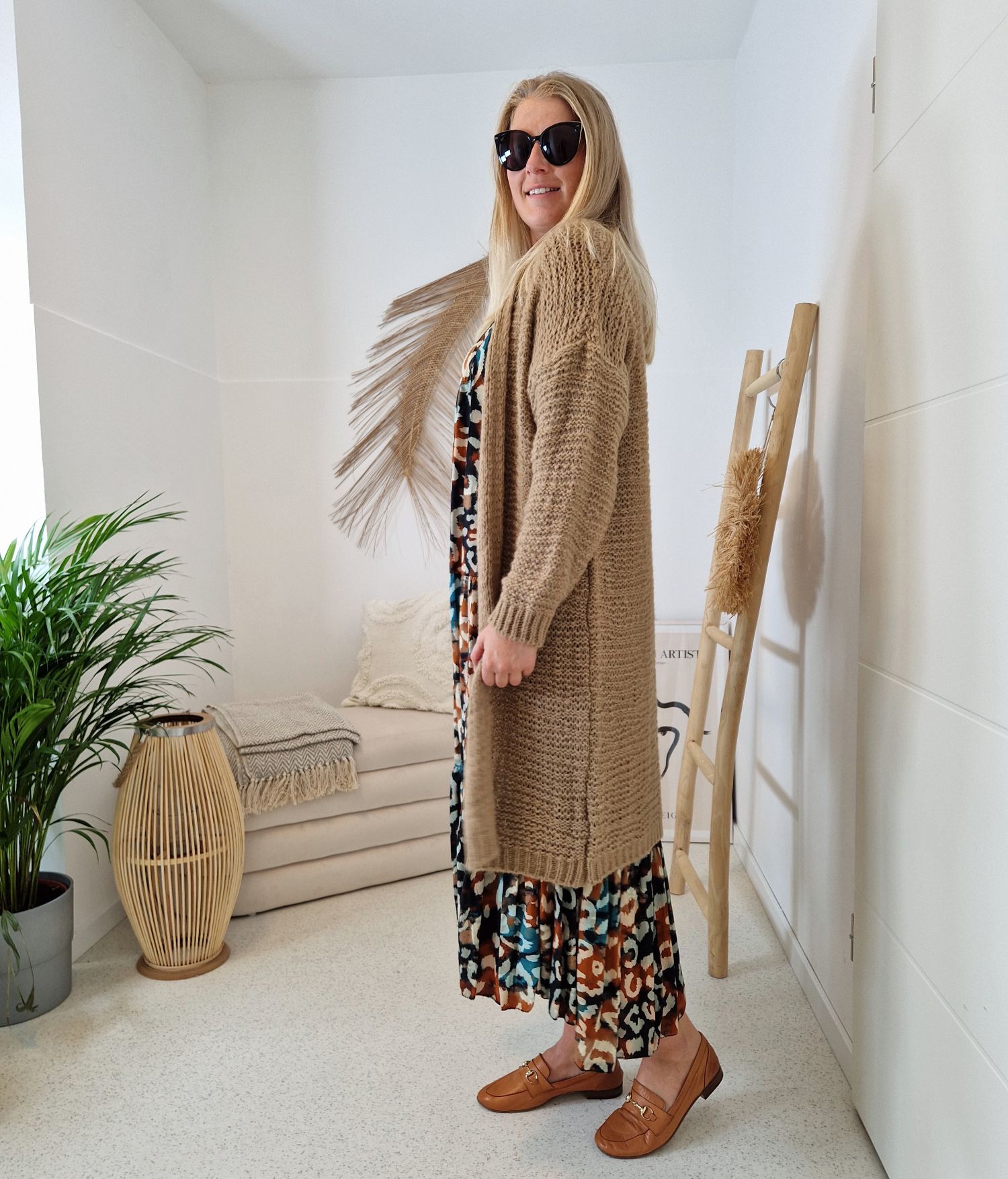 MAXI TUNIKA DRESS SAFARI PETROL 34-42 Made in Italy langes Kleid Hängerchen Tunikakleid MAXI TUNIKA DRESS SAFARI PETROL 34-42 Made in Italy langes Kleid Hängerchen Tunikakleid
