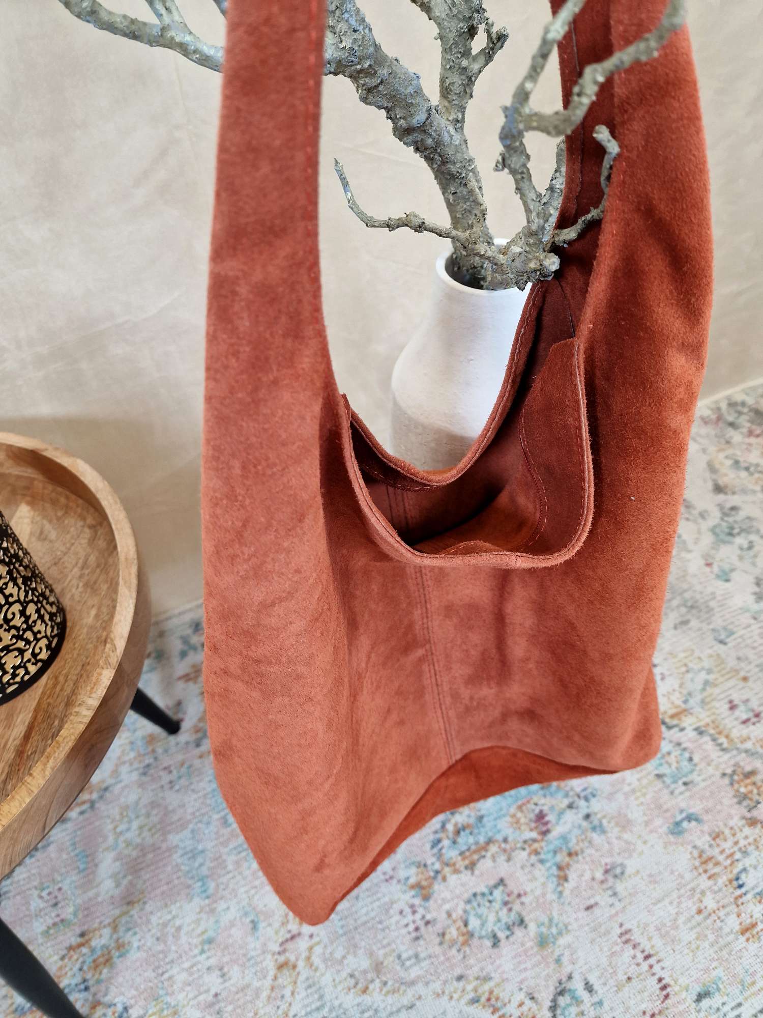WILDLEDER SHOPPER VRONI ROST Made in Italy Leder Tasche versch. Farben WILDLEDER SHOPPER VRONI ROST Made in Italy Leder Tasche versch. Farben