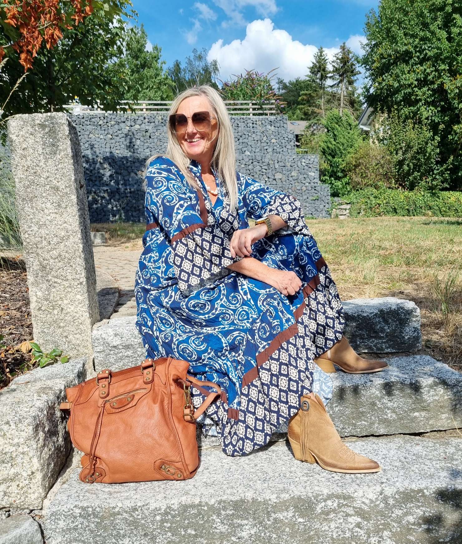 MAXI TUNIKA DRESS STROMBOLI BLAU 34-40/42 Made in Italy langes Kleid Hängerchen Tunikakleid MAXI TUNIKA DRESS STROMBOLI BLAU 34-40/42 Made in Italy langes Kleid Hängerchen Tunikakleid