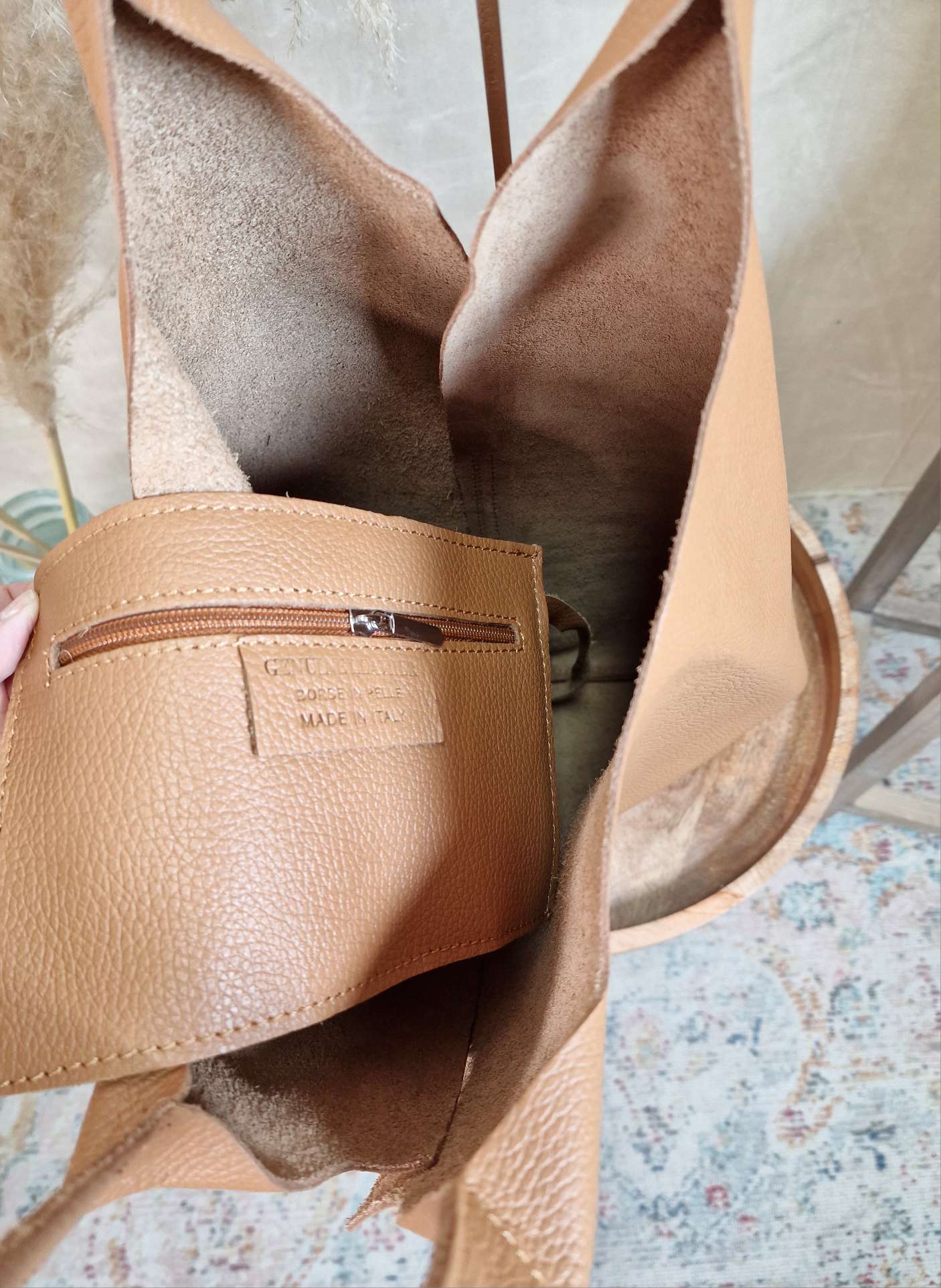 LEDER SHOPPER ADAM CAMEL Made in Italy Echtleder Tasche Schultertasche versch. Farben LEDER SHOPPER ADAM CAMEL Made in Italy Echtleder Tasche Schultertasche versch. Farben