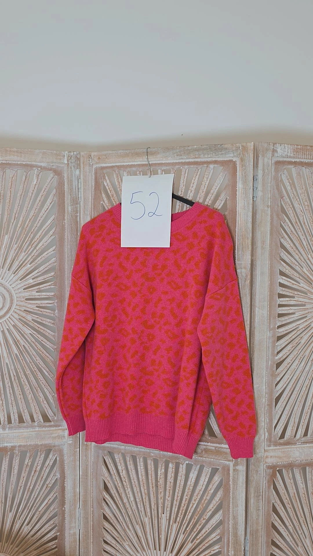 EINZELSTÜCK LEO-PULLI PINK-ORANGE 52