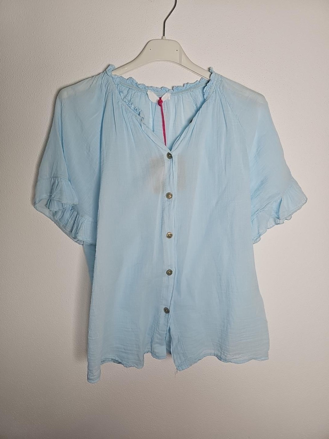Bluse Posina Uni Baumwolle Made in Italy 34-40/42 Sommerschnapper – vom Umtausch ausgeschlossen