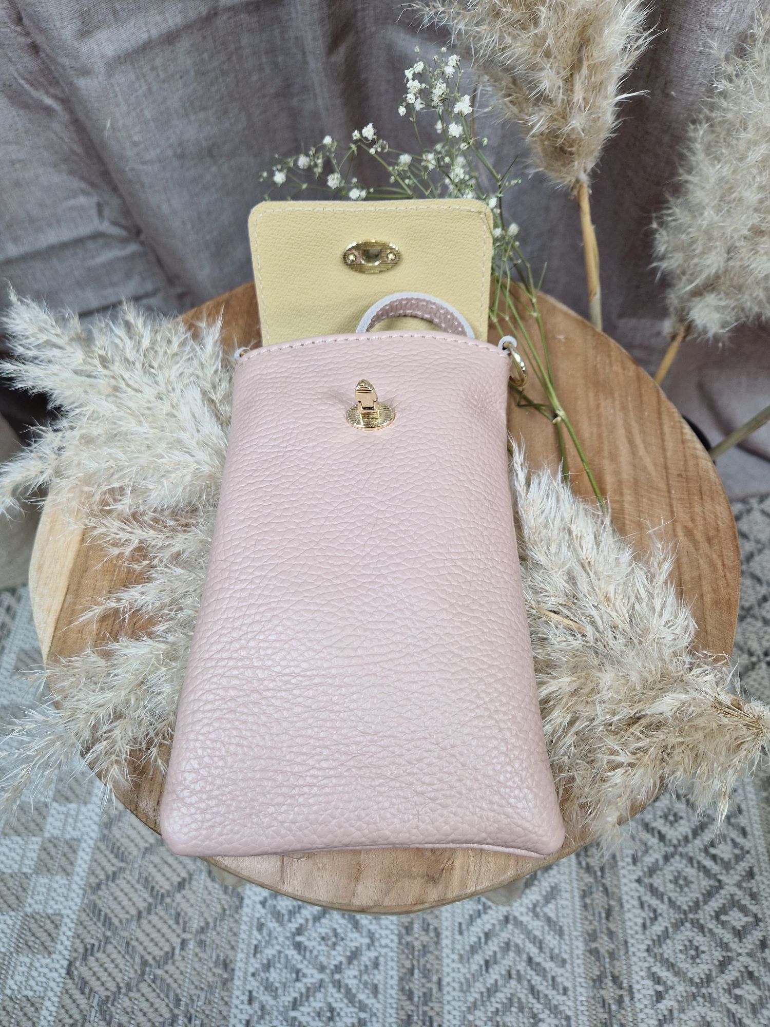 HANDYTASCHE BIENE SMALL LIGHT ROSA Ledertasche Umhängetasche Made in Italy echt Leder Tasche versch. Farbe