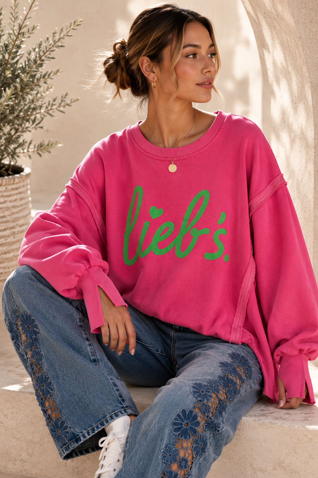 Sweatshirt Isotta – Lieb´s im lässigen Oversize-Look Made in Italy 34-48