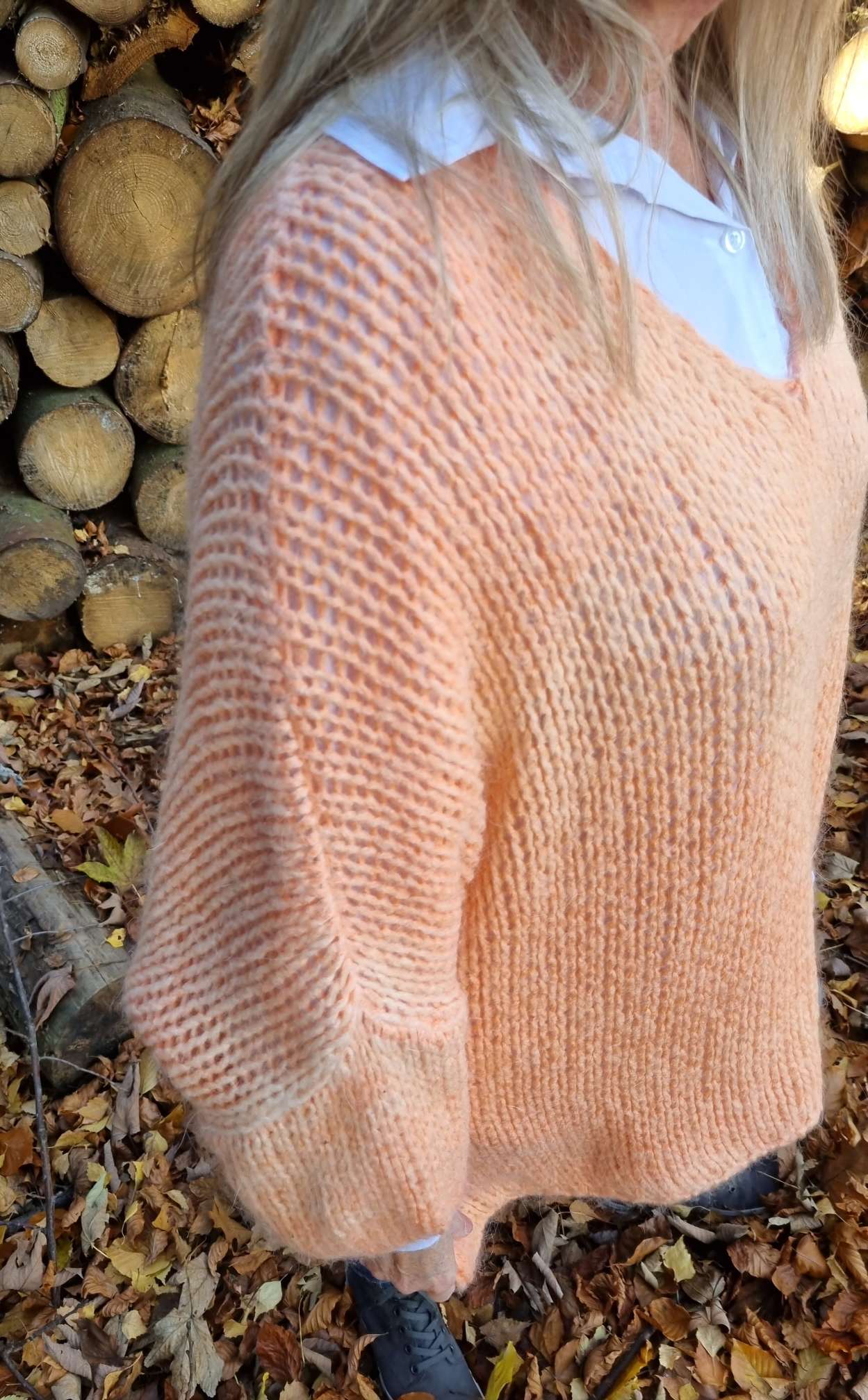OVERSIZE KNIT SWEATER LETIZIA KORALLE 34-42/44 Made in Italy Grobstrickpullover Pullover OVERSIZE KNIT SWEATER LETIZIA KORALLE 34-42/44 Made in Italy Grobstrickpullover Pullover