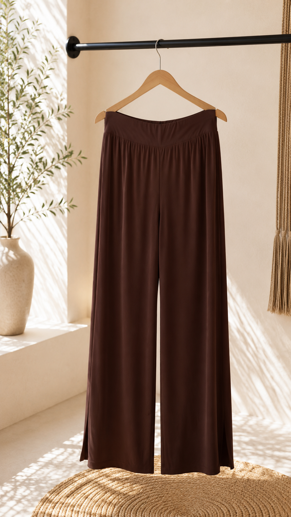 Kofferstoffhose „BELINDA“ SCHOKO 34-42