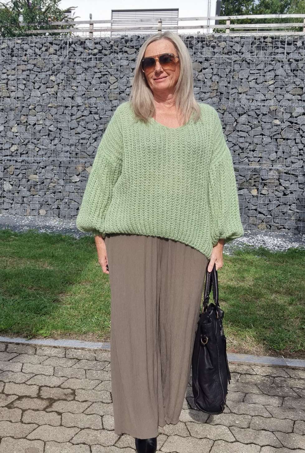 EDLE HOSE INESSA TAUPE Viskose Hose Made in Italy Palazzohose PANT Musselin Art 34-40 EDLE HOSE INESSA TAUPE Viskose Hose Made in Italy Palazzohose PANT Musselin Art 34-40