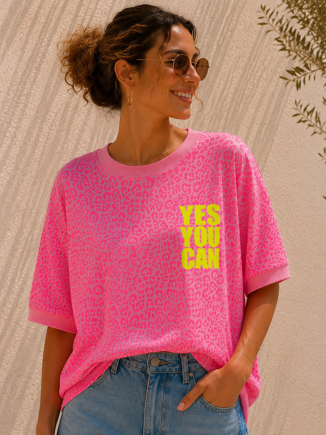 Leo T-Shirt-Sweater Avilena Yes you can NEW Made in Italy 34-42/44