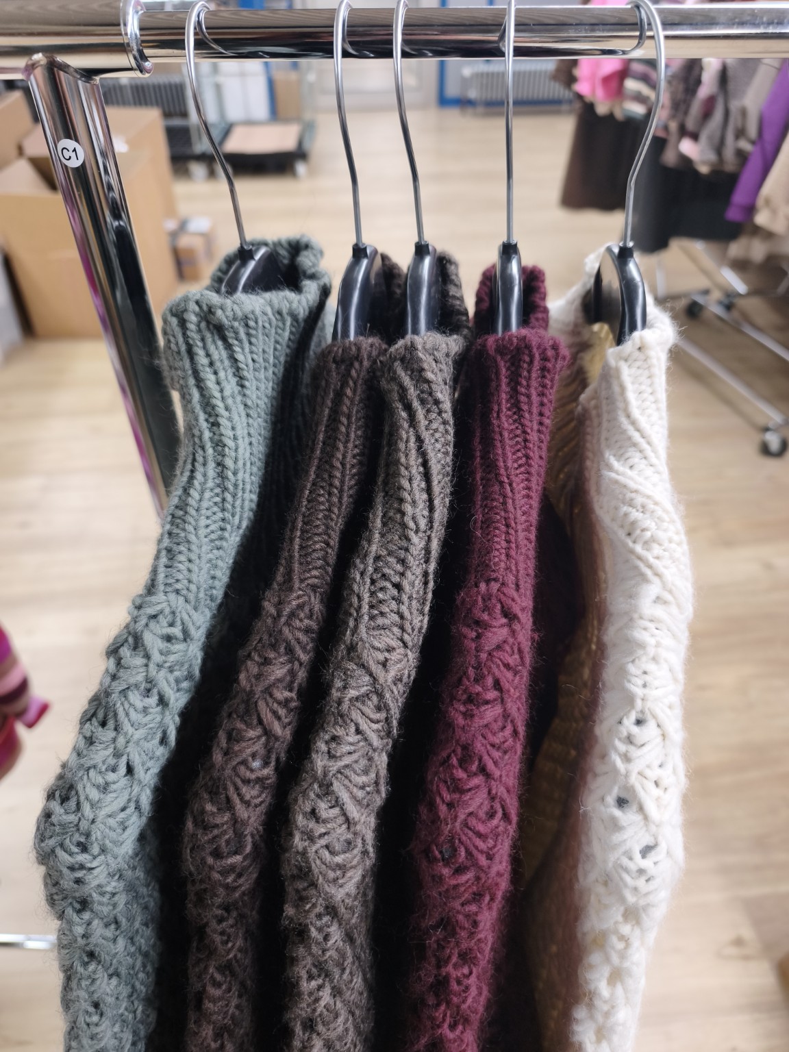 Strickpullover mit Stehkragen I SP0153 I 34-40/42 I Made in Italy